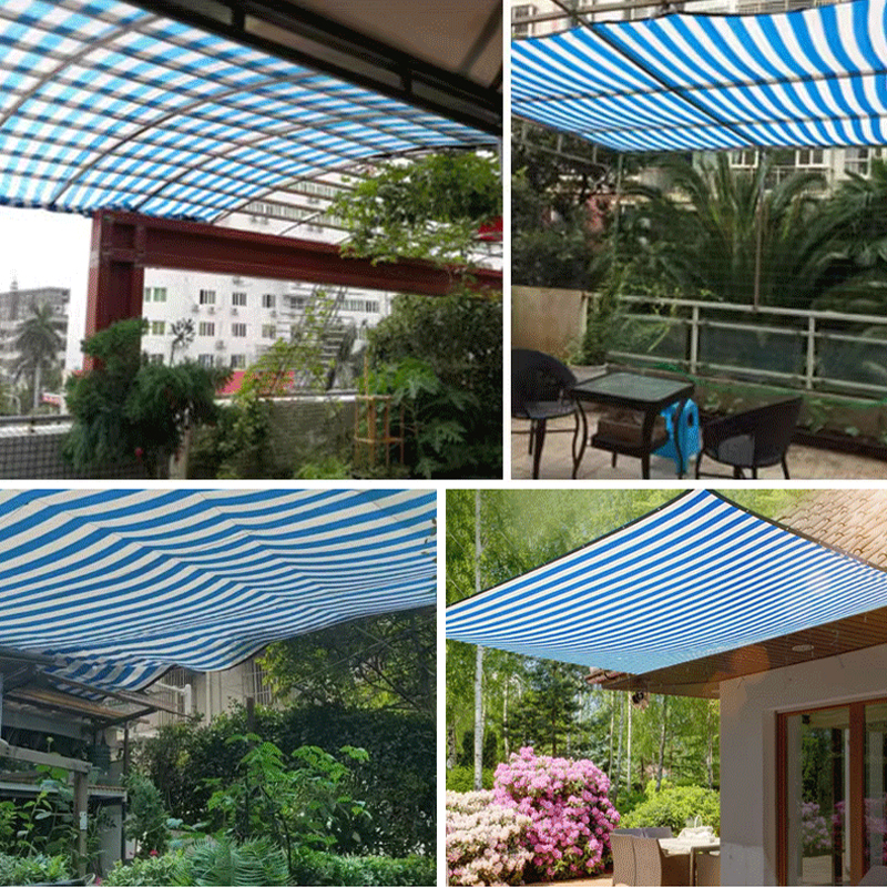 Blue & White Striped Shade Net_5