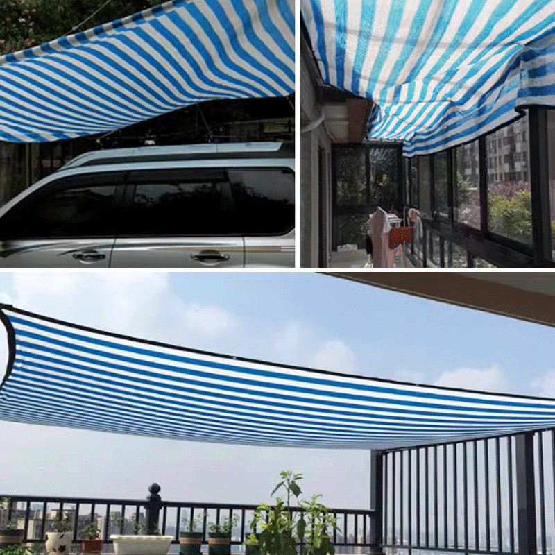 Blue & White Striped Shade Net_4