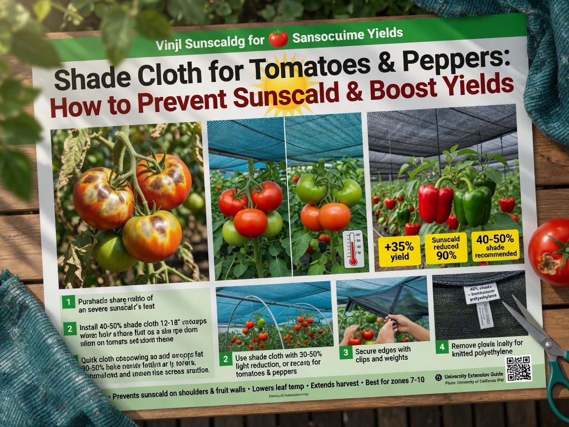Shade Cloth for Tomatoes & Peppers: How to Prevent Sunscald & Boost Yields Shade Cloth for Tomatoes & Peppers: How to Prevent Sunscald & Boost Yields