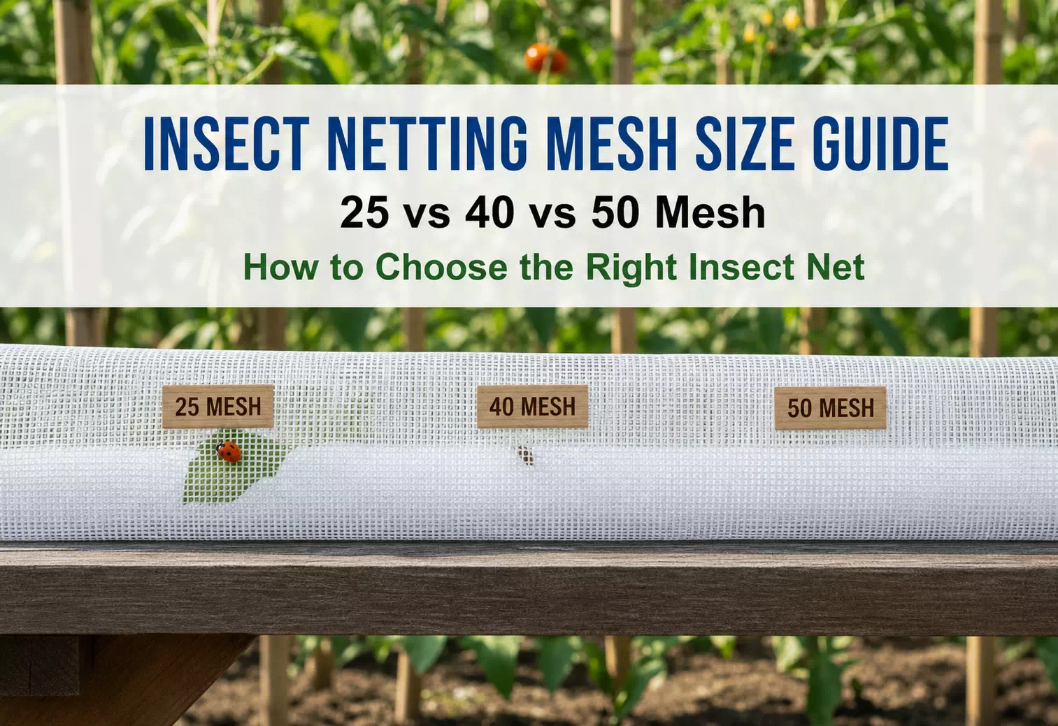 Insect Netting Mesh Size Guide: 25 vs 40 vs 50 Mesh — How to Choose the Right Insect Net Insect Netting Mesh Size Guide: 25 vs 40 vs 50 Mesh — How to Choose the Right Insect Net
